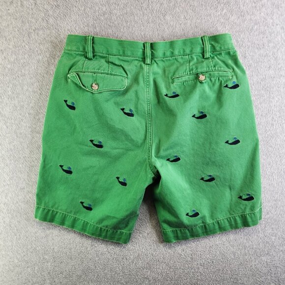 Polo Ralph Lauren Shorts Mens 34 Green Whale Print Vintage Nautical Sea Ocean - Picture 4 of 14